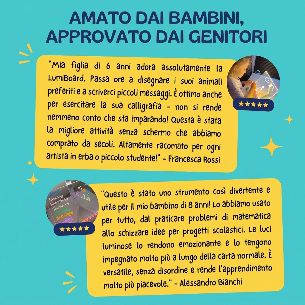 LumiBoard™ Lavagna LED da Disegno – Aumenta la Concentrazione e Sviluppa la Creatività nei Bambini